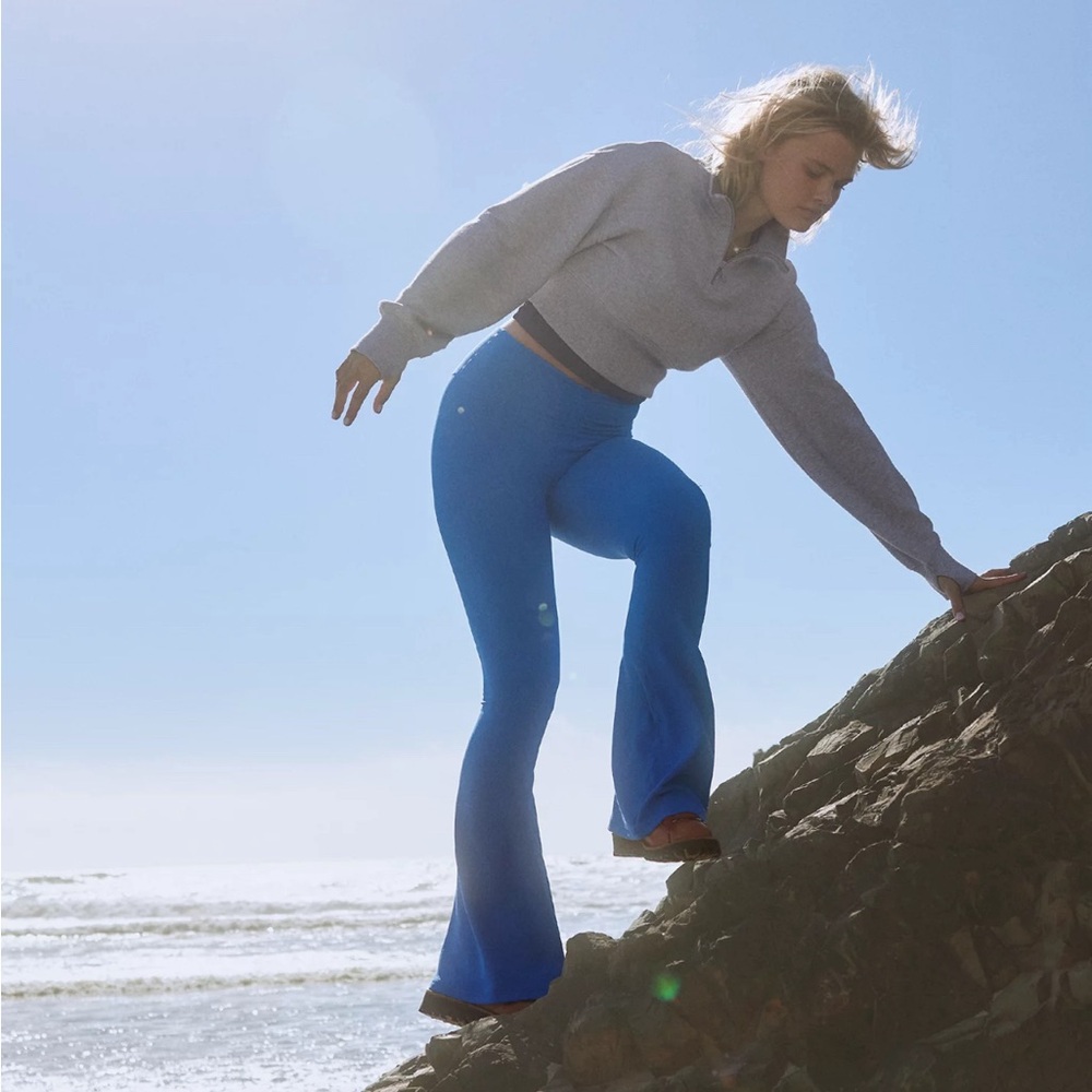 Aerie Real Me Waffle High Waist Flare Leggings